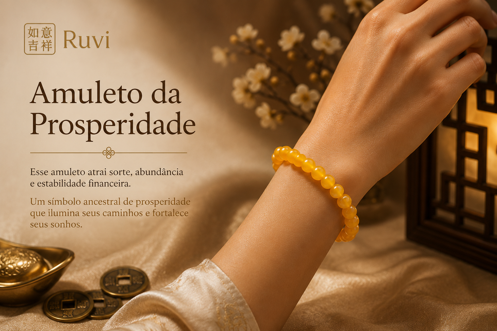 Pulseira da prosperidade Ruvi – contas de jade amarelo dourado